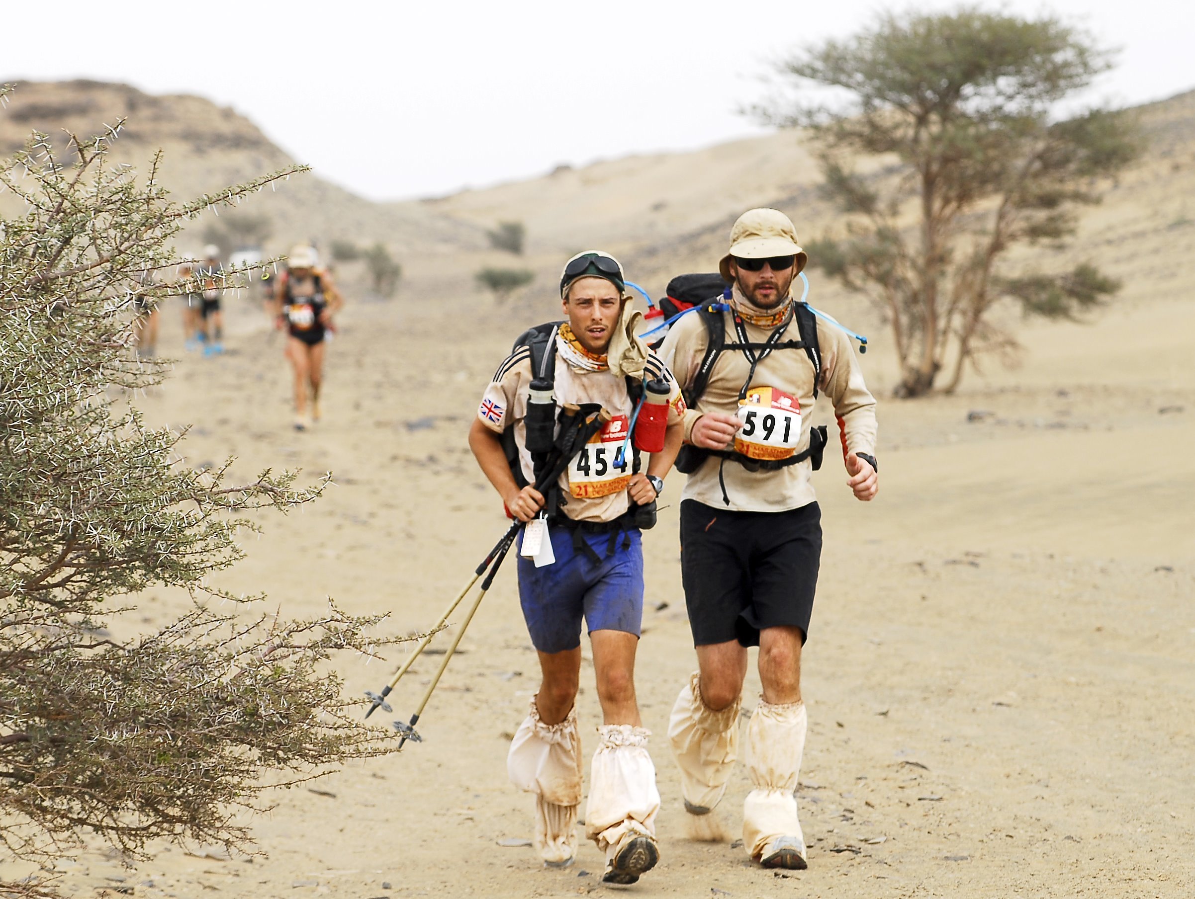 David taking part in the Marathons des Sables in the Sahara Desert.