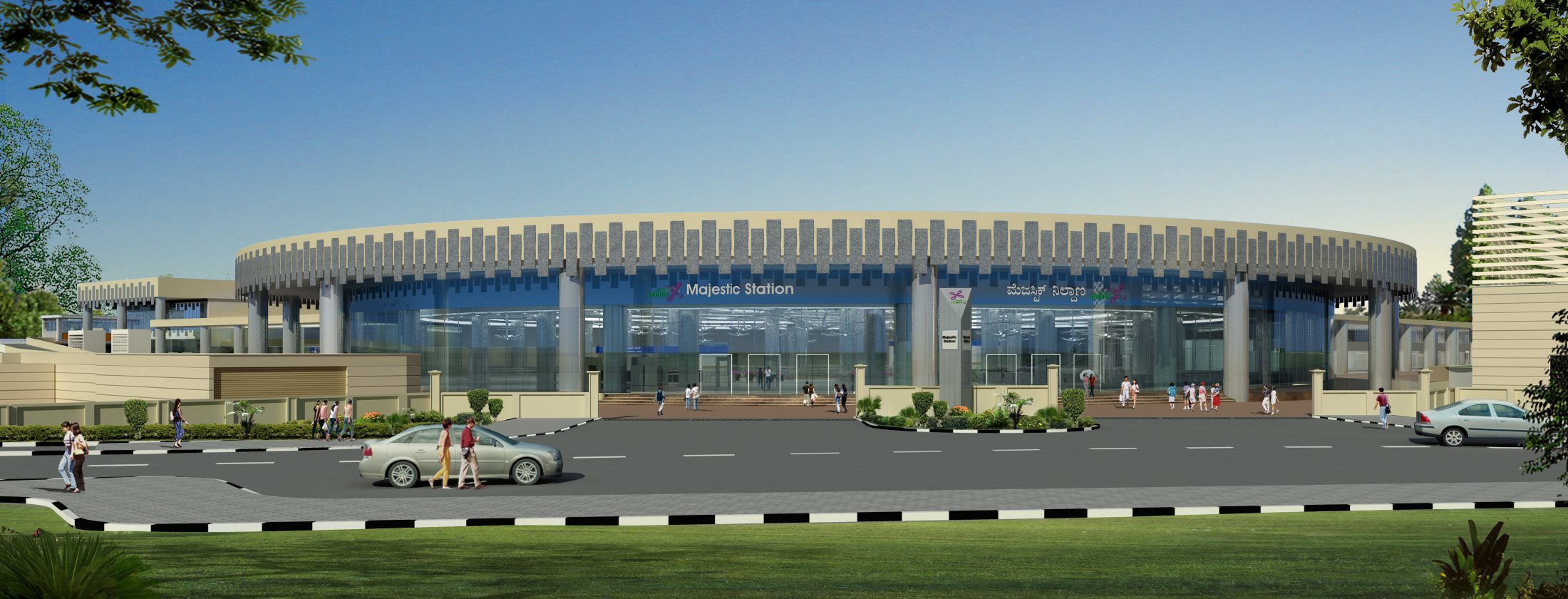 computer impression of external view of new station