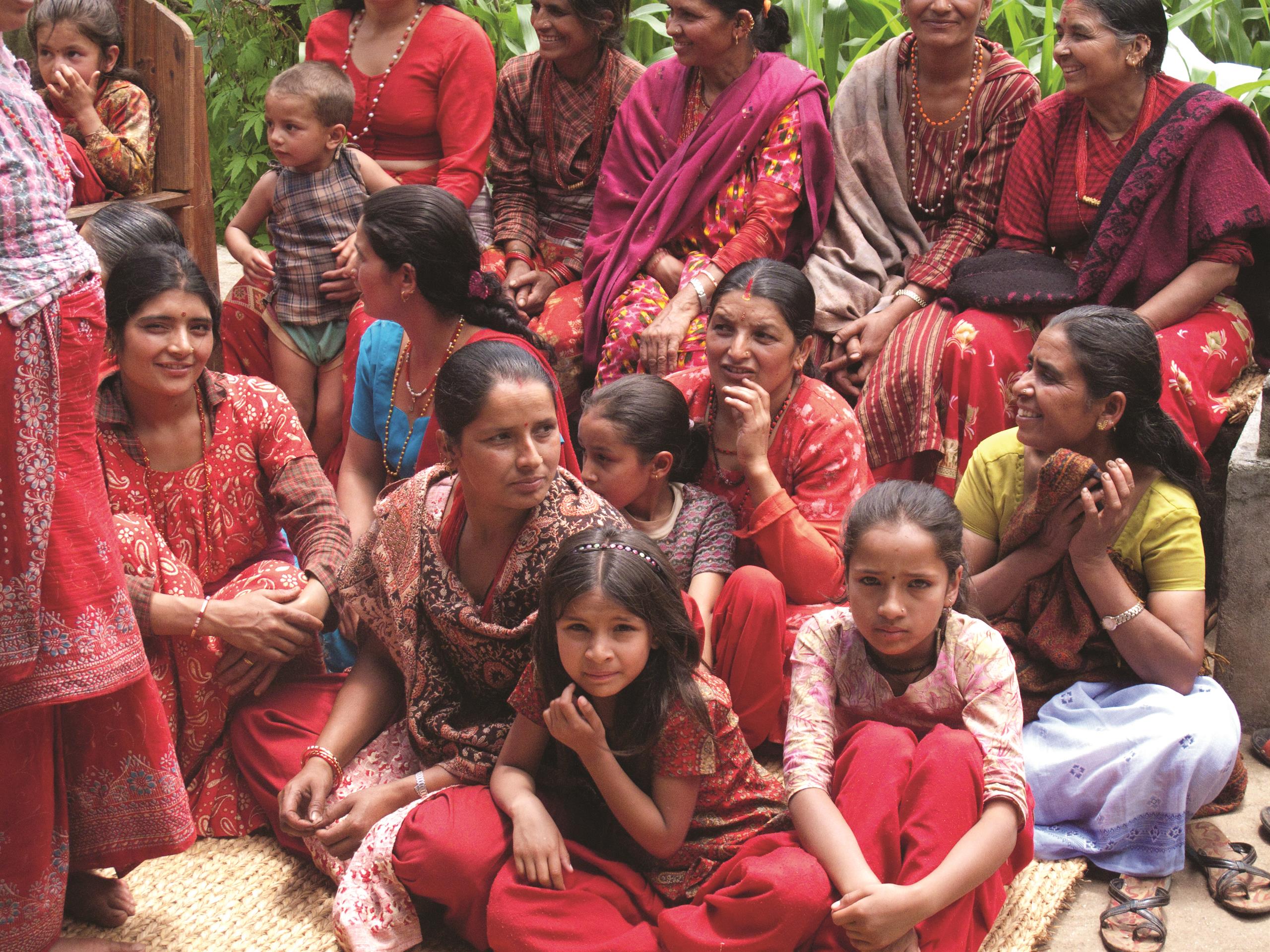 image of Nepalese women and girls seated at gathering