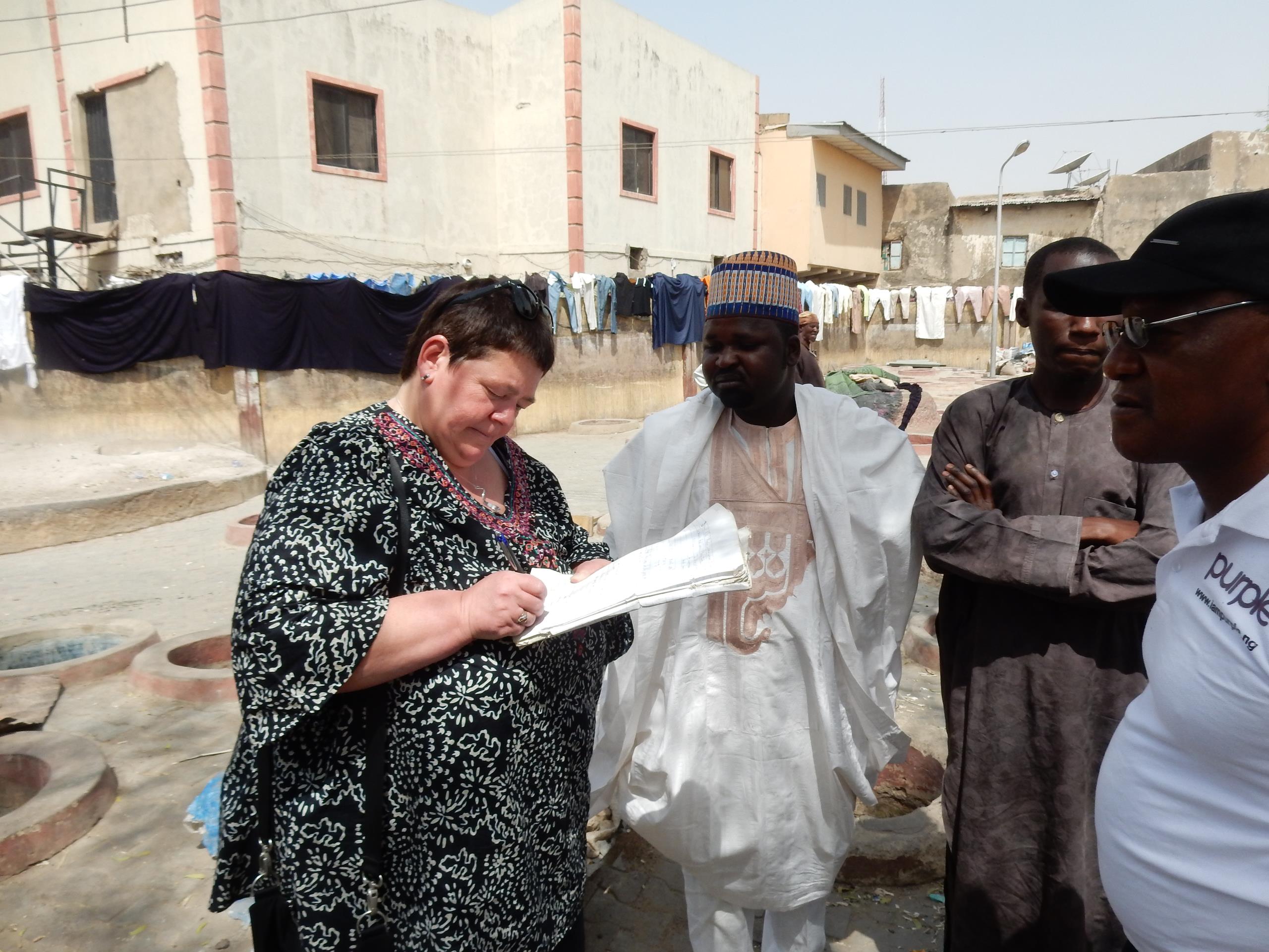 Caroline conducting a market assessment in Kano, Nigeria