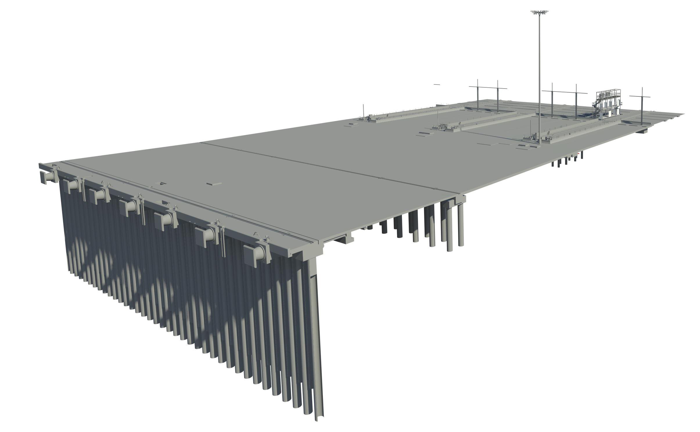 Building information modelling (BIM) 3D view of the Caribbean Container Port in The Bahamas
