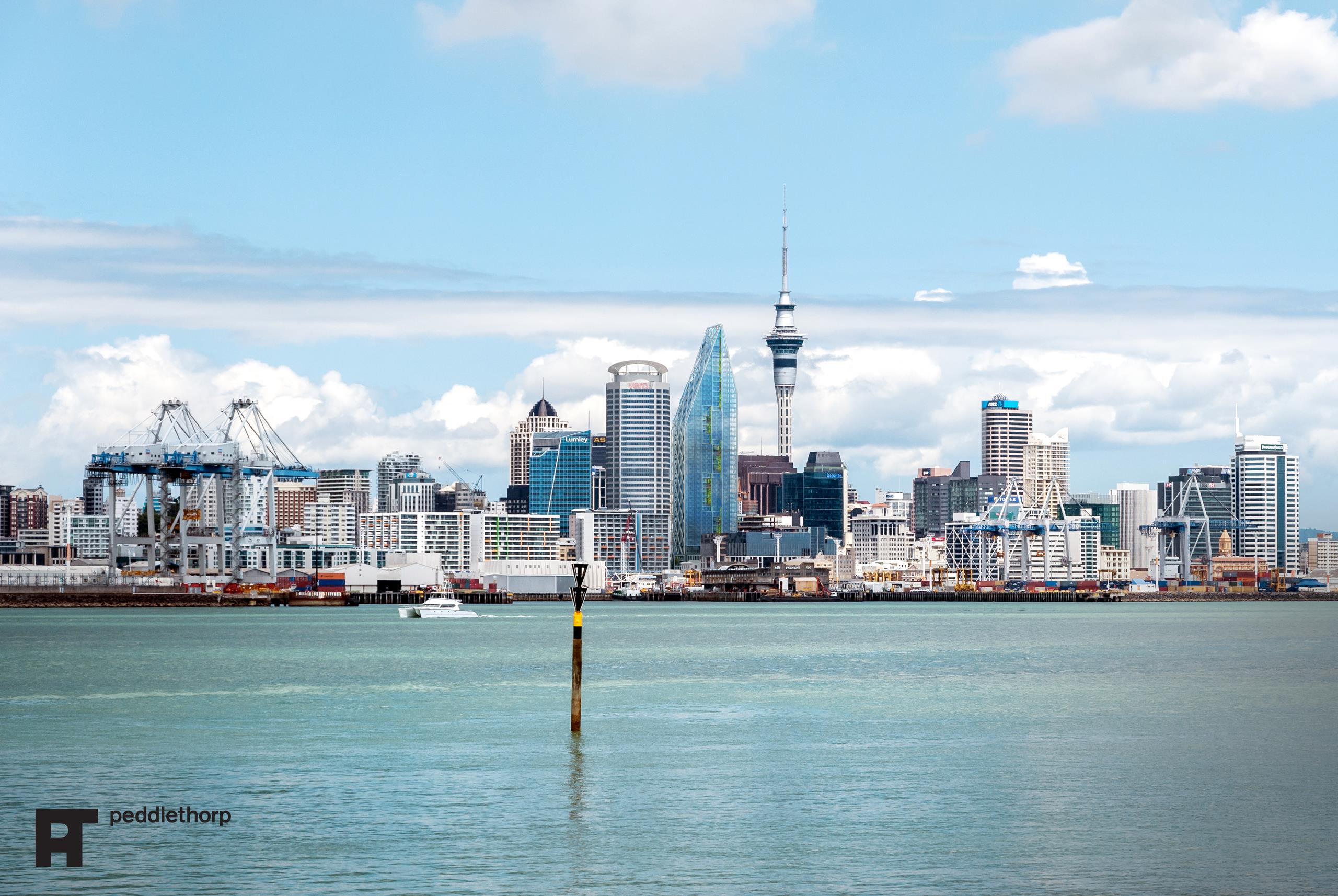 Peddlethorp's artist impression of what Auckland's skyline will look like once the Seascape tower is complete.