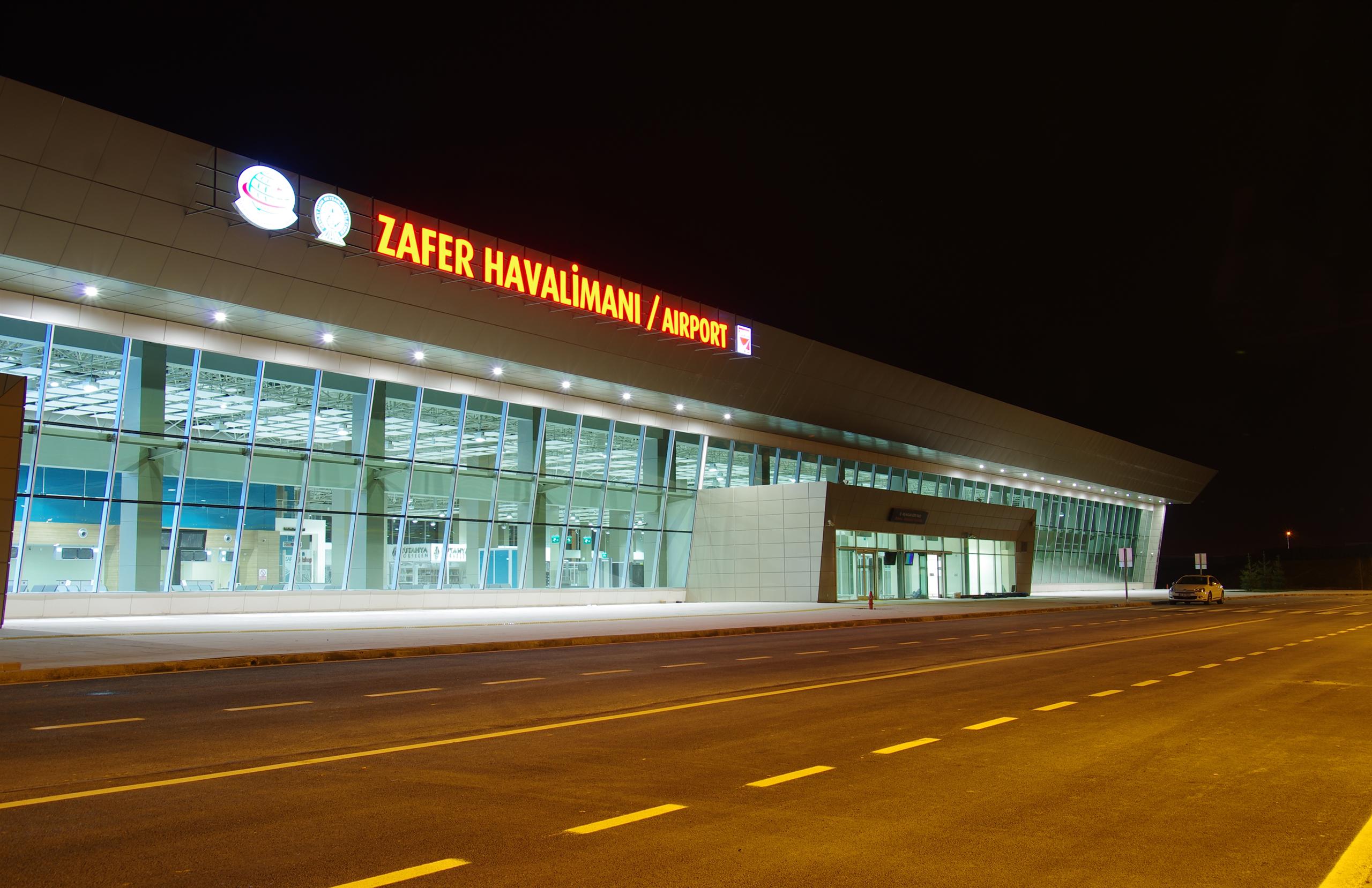 External view of airport terminal building
