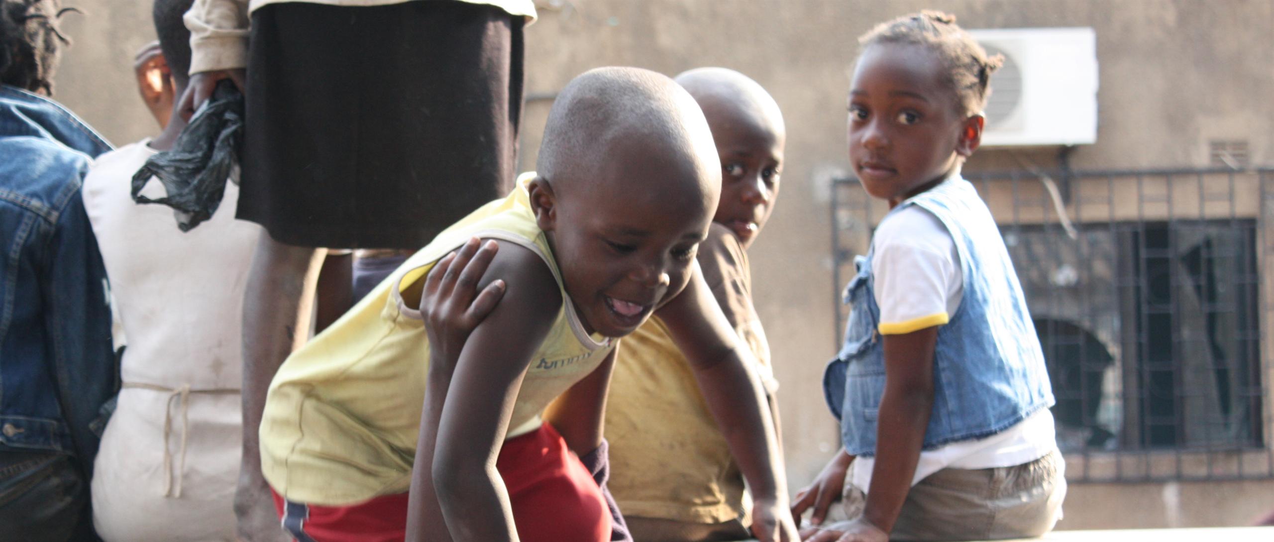 Young children in Zambia