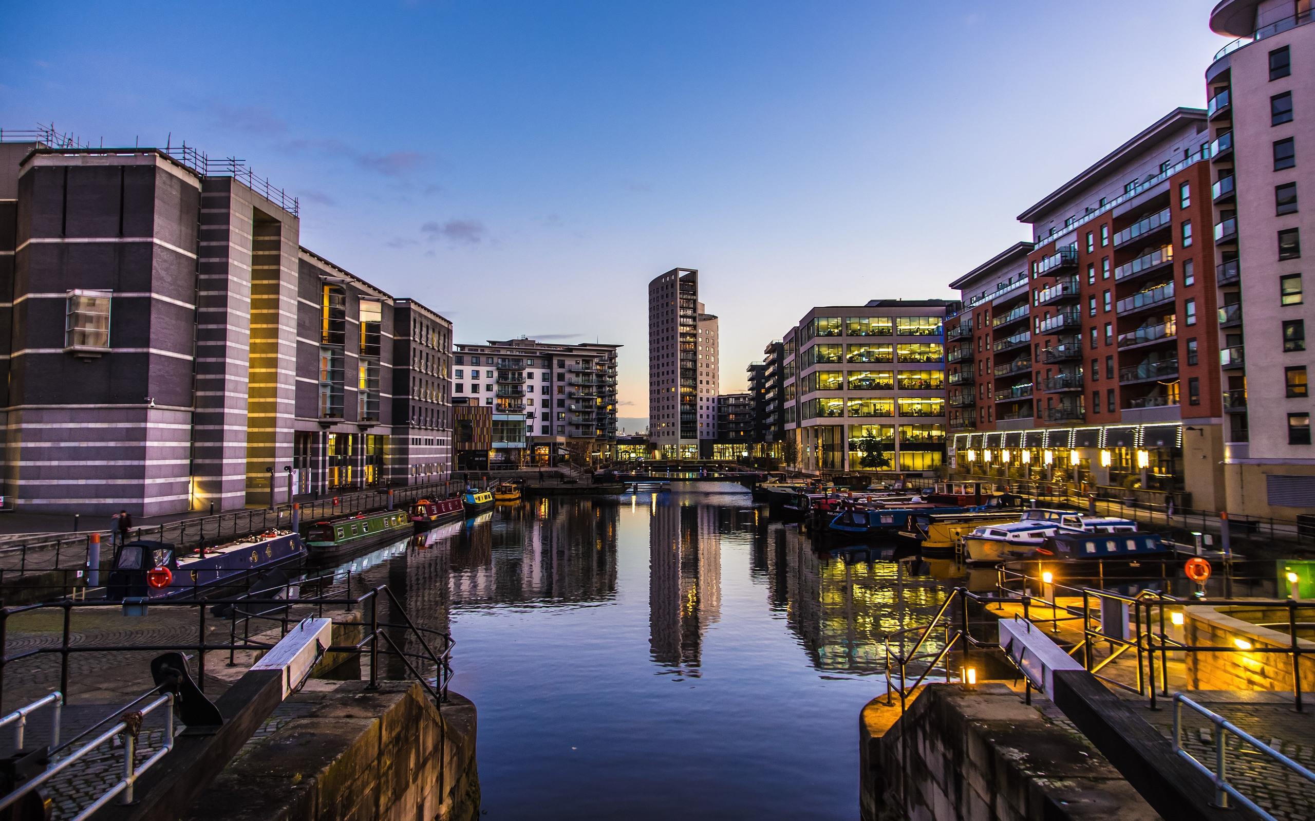 A view of the Clarence Dock in Leeds
