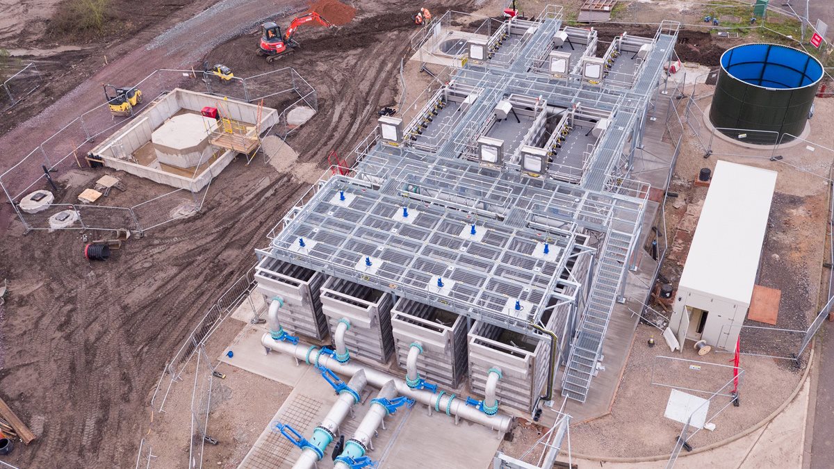 Aerial view of Lot 1 on Severn Trent Water Limited (STWL) and Hafren Dyfrdwy Cyfyngedig (HD) new Consultancy Services Framework project.