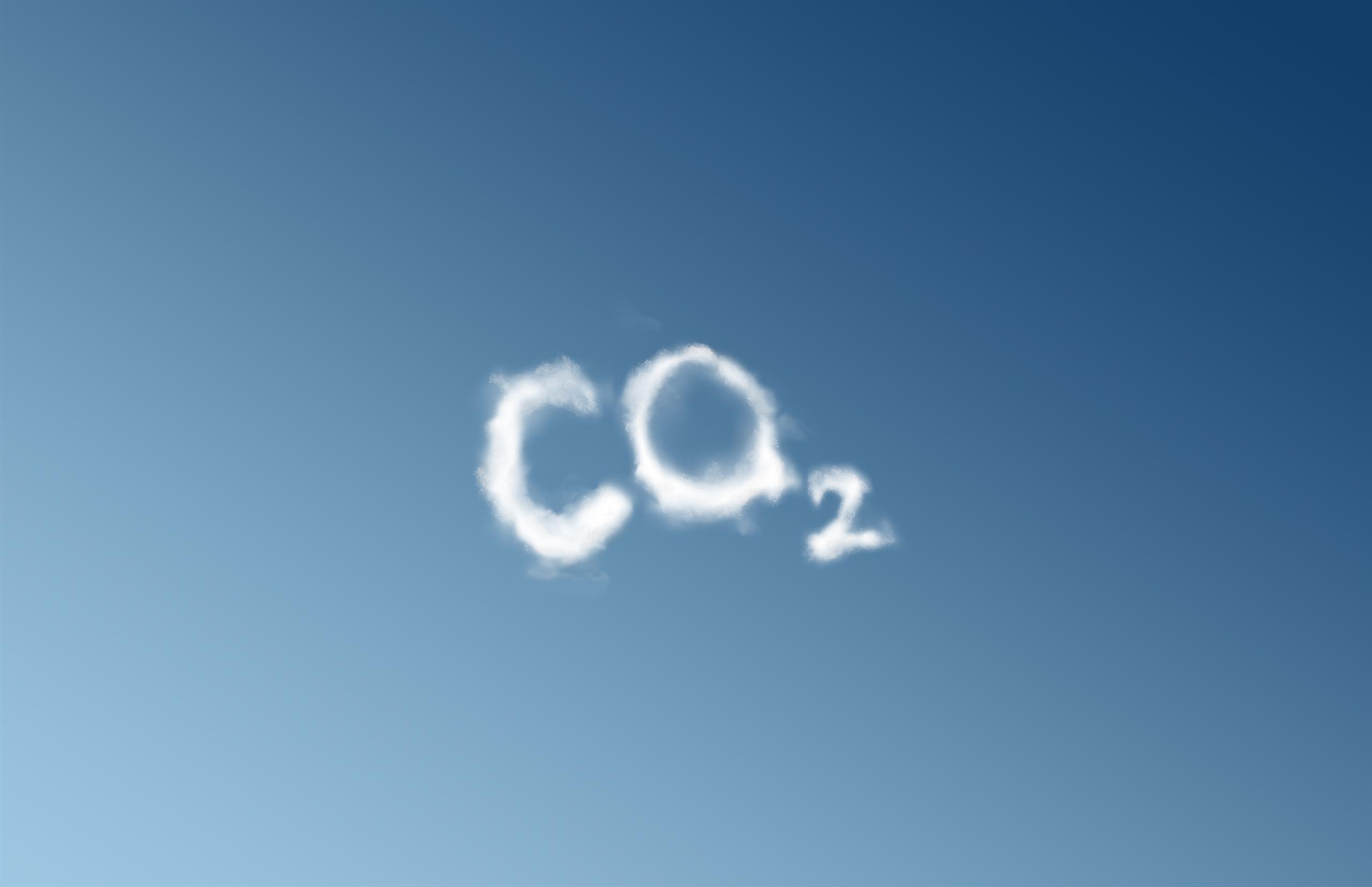 CO2 written in the sky