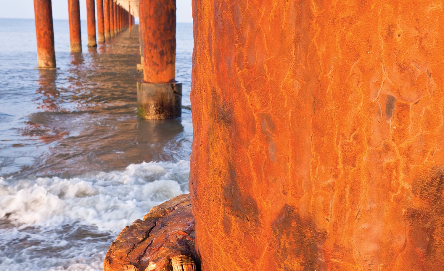 Rust on a port walkway