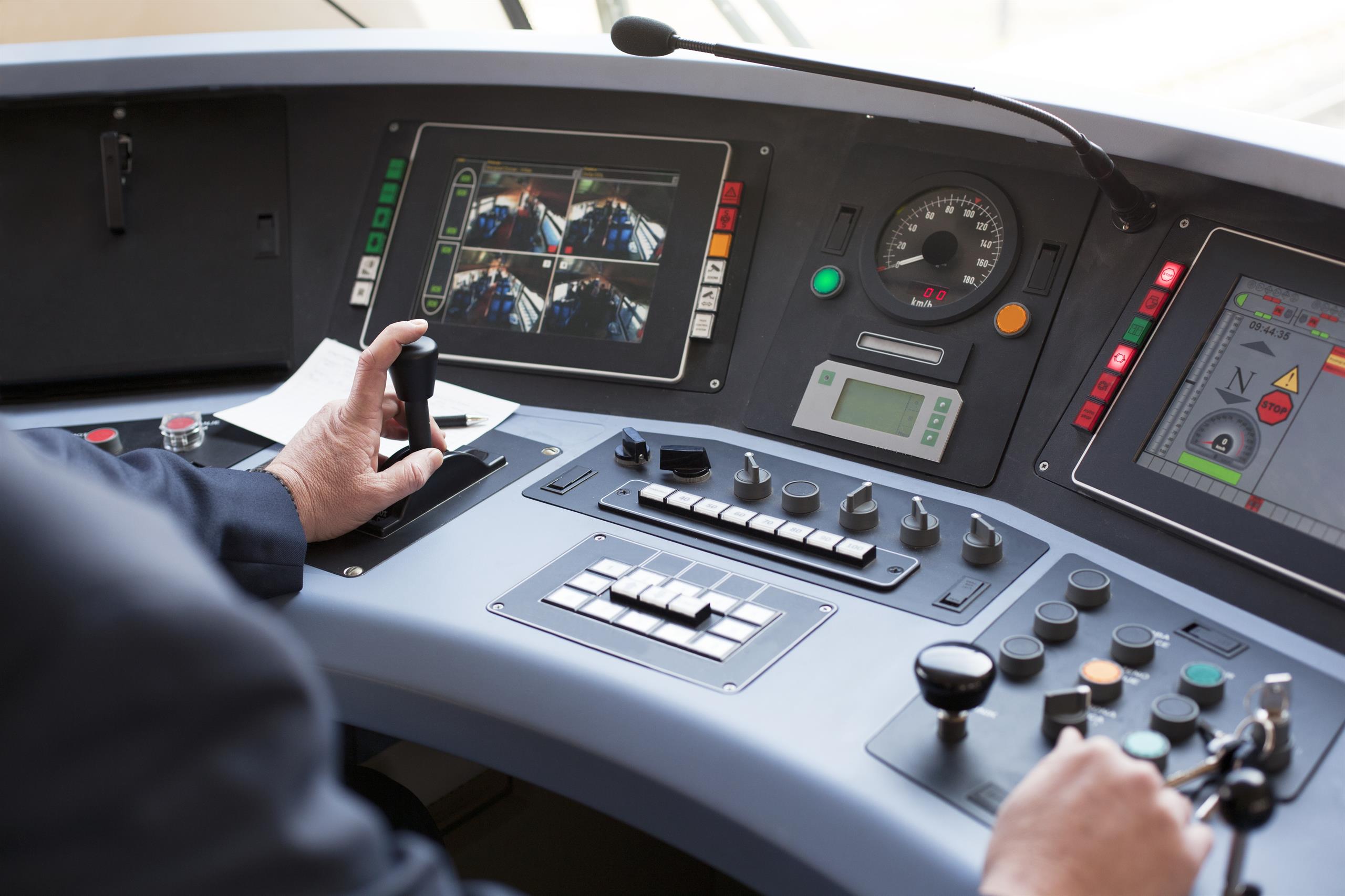 image showing train driver's console