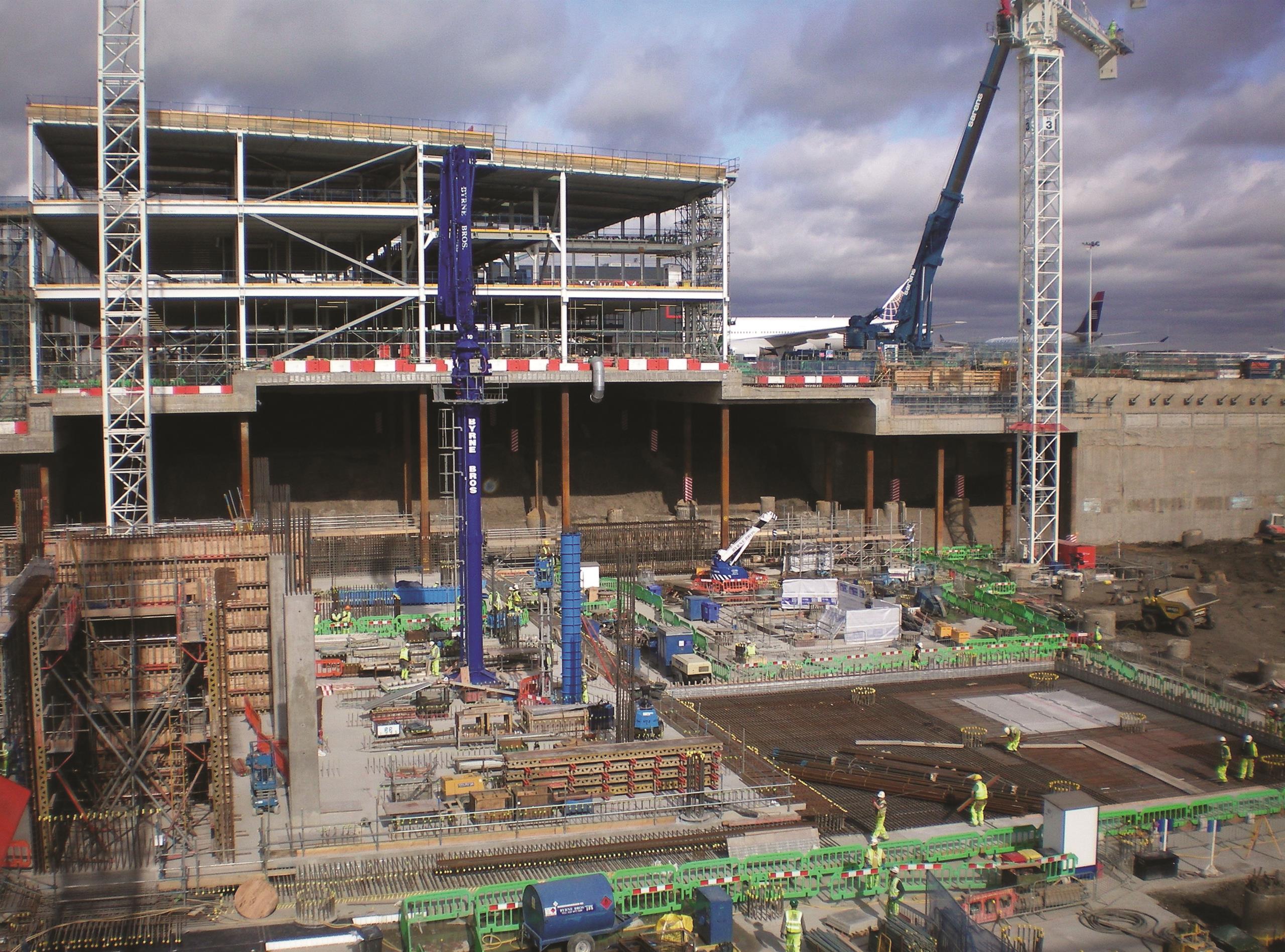 View of the terminal under construction