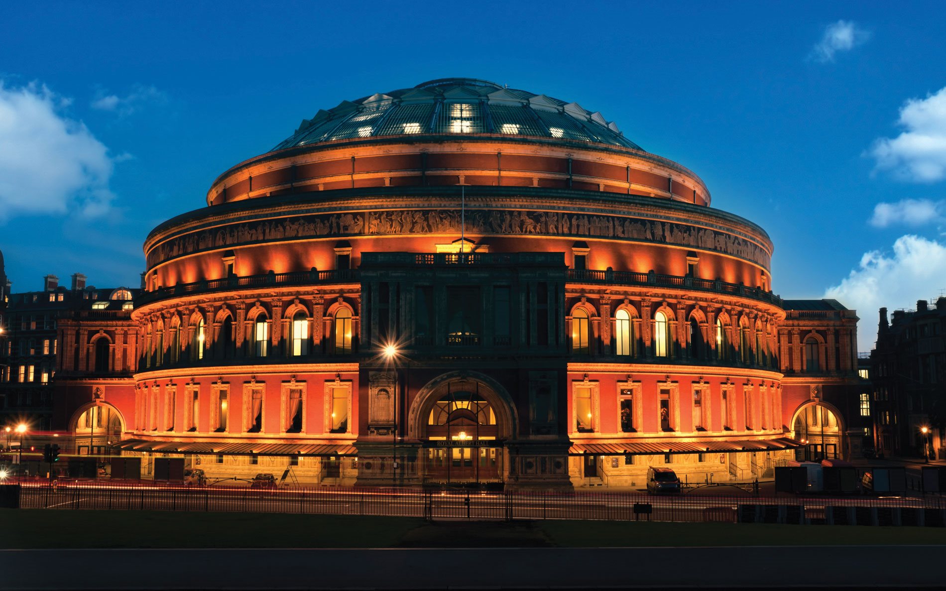 The Royal Albert Hall at night
