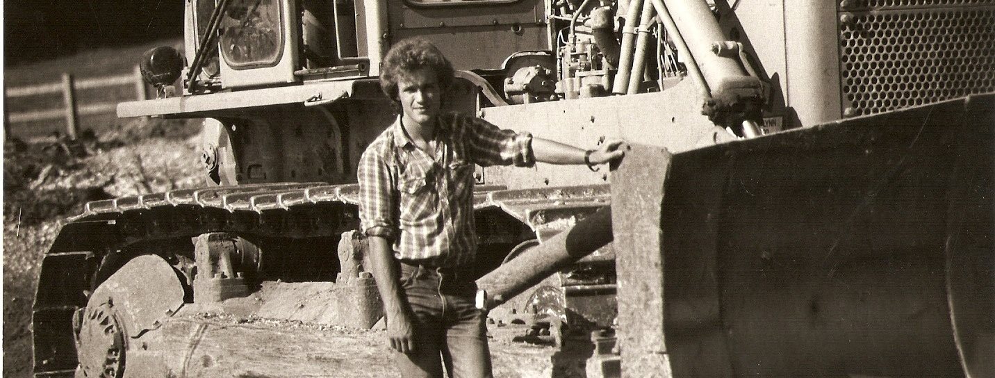 Nicholas on site during the construction of the M25