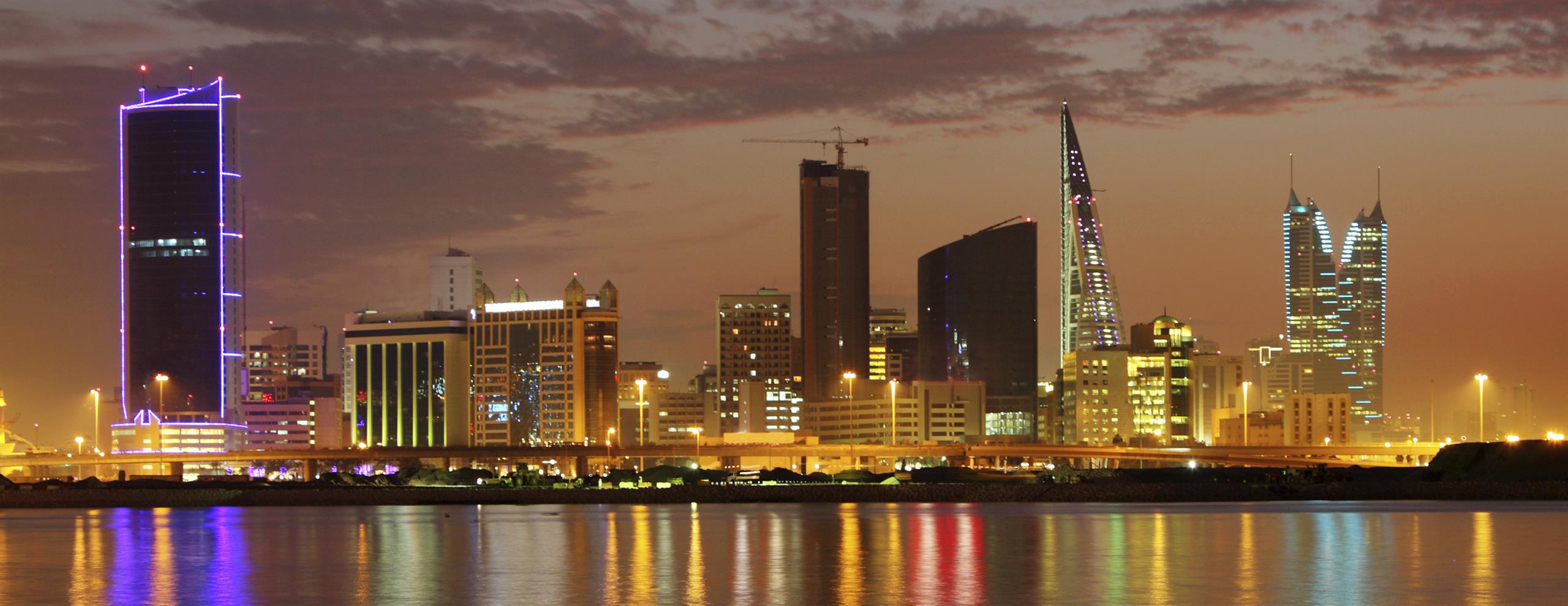 Skyline of Bahrain in the early evening