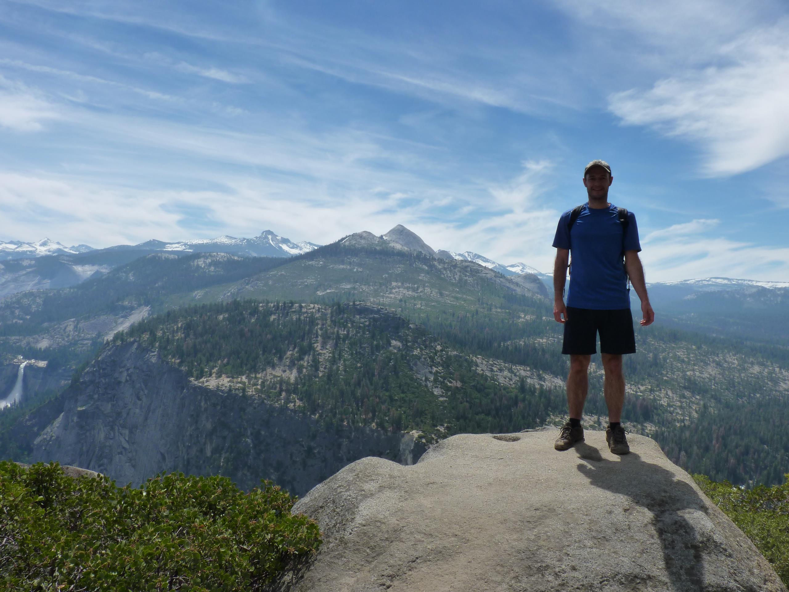 Martyn hiking in Yosemite National Park, USA