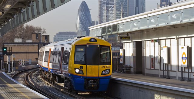 view showing front of train on East London Line
