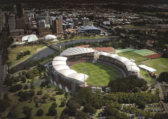 aerial view of Adelaide Cricket Ground