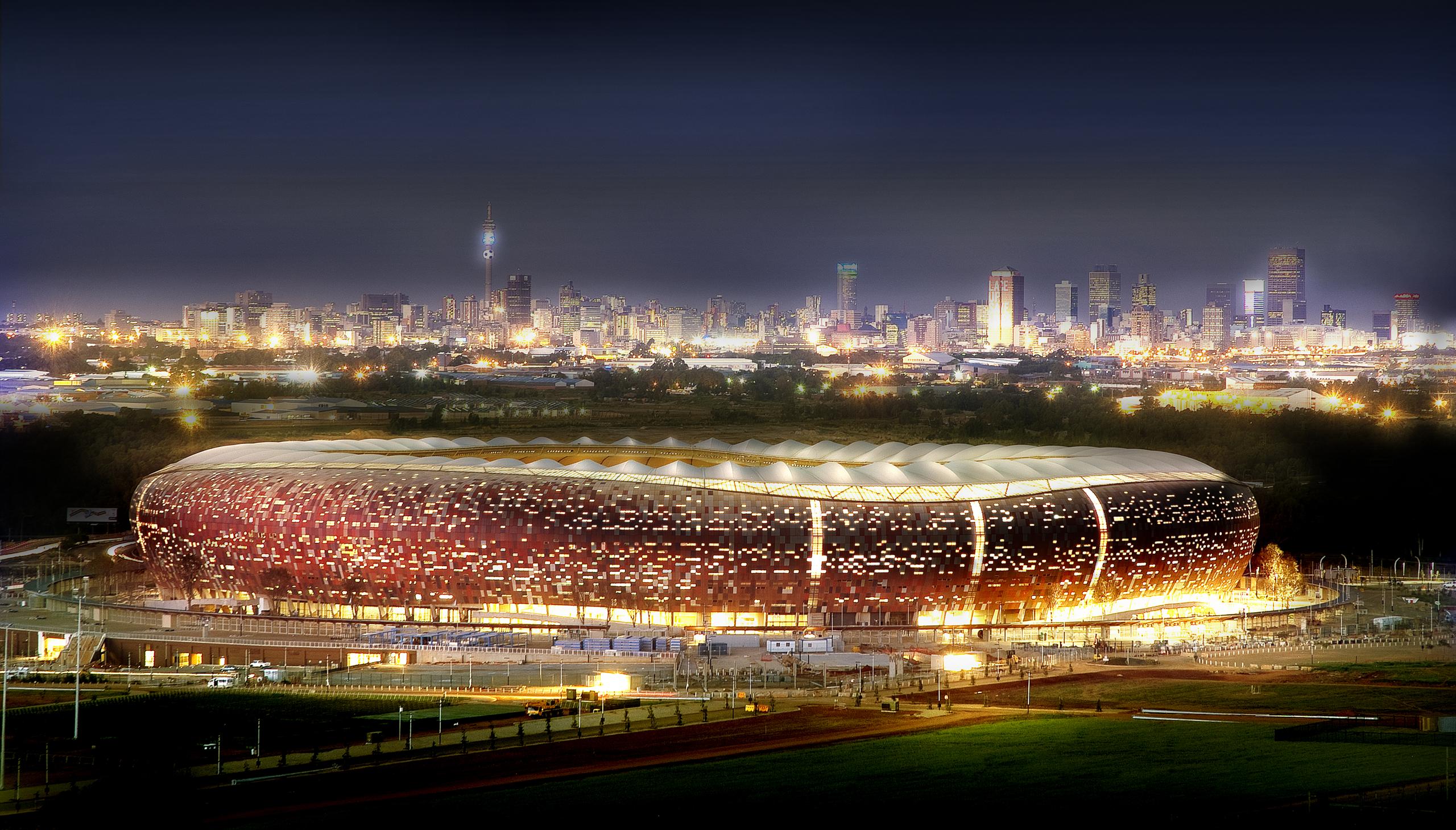 side elevation image of Soccer City stadium