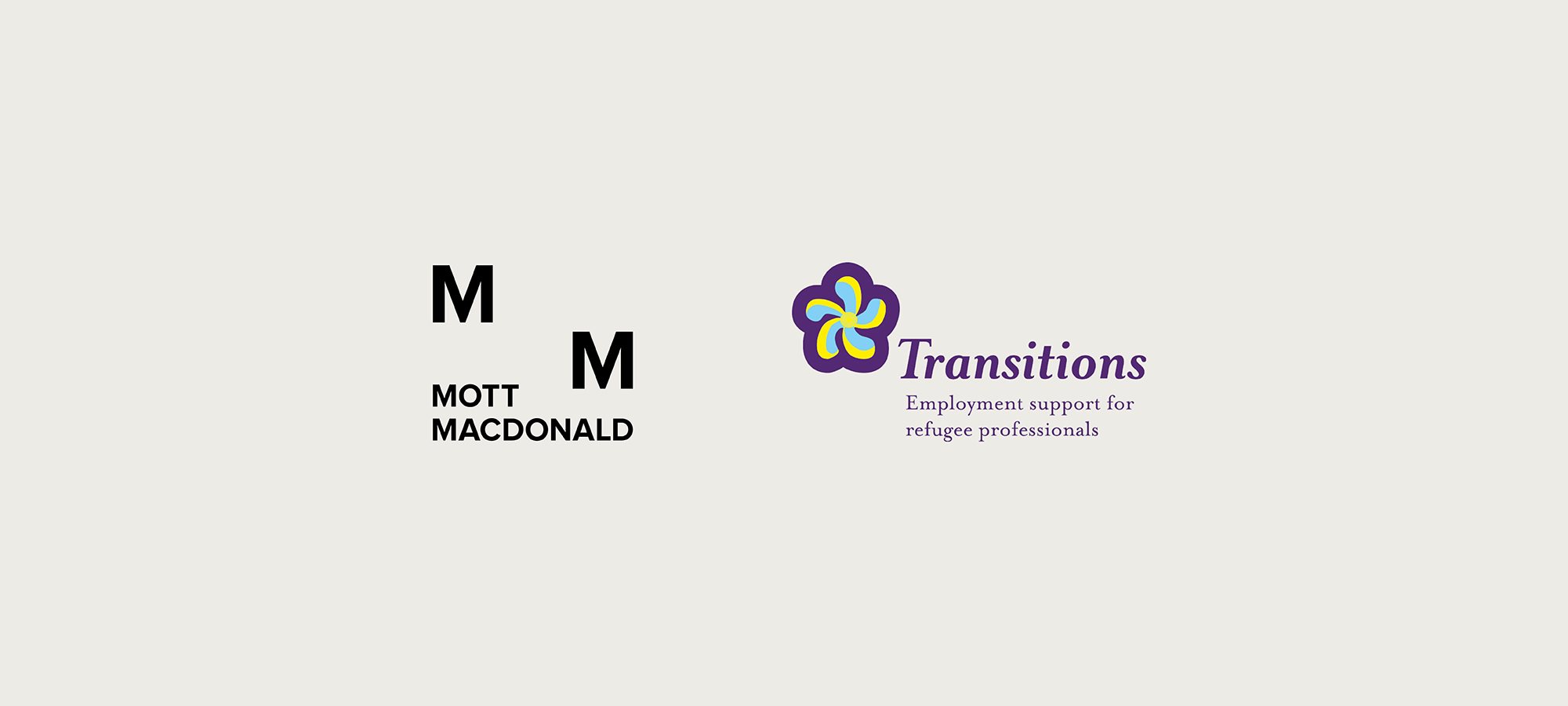Mott MacDonald and Transitions logo side by side