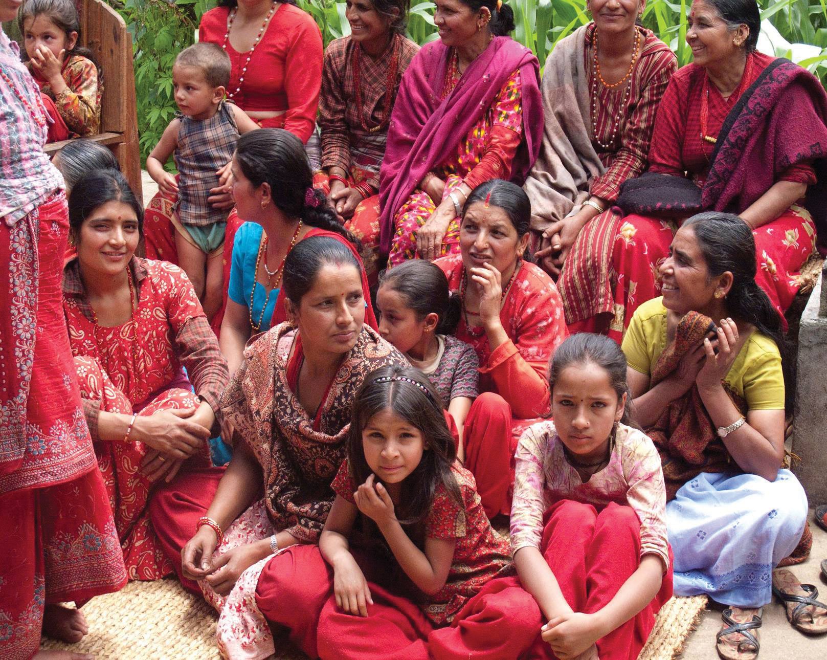 Nepalese women gathered