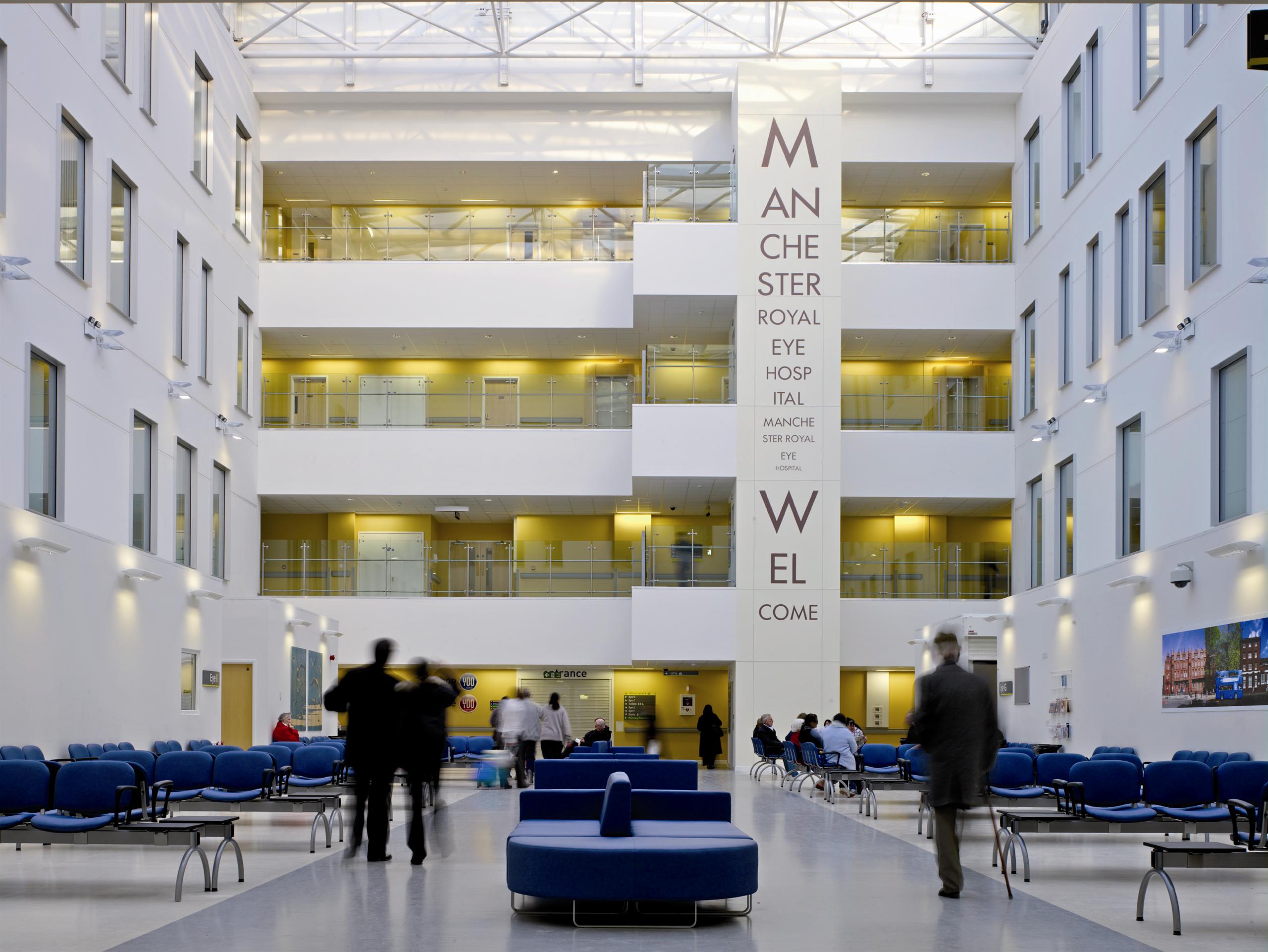 Inner view of the ground floor at Manchester Hospital