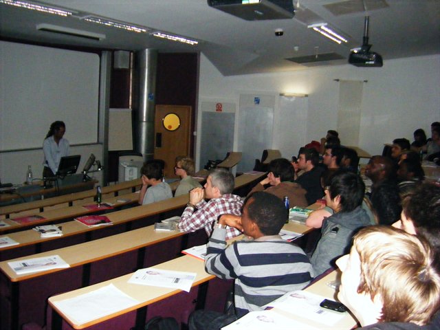 Presenting to the University of Bath students 