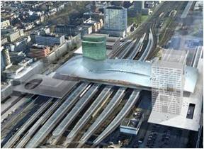 Visualisation of the terminal at Utrecht Station