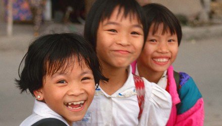 Schoolgirls in Hanoi, Vietnam