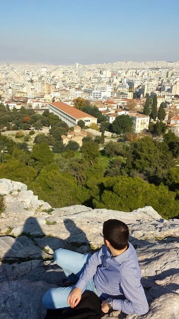 Humberto looking over the Akropolis in Athens
