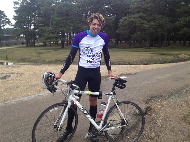 Oliver was in training for riding for Great Ormond Street Hospital children's charity . He raised over £750 for the charity by taking part in the Prudential Ride London 100 bike ride in 2014.