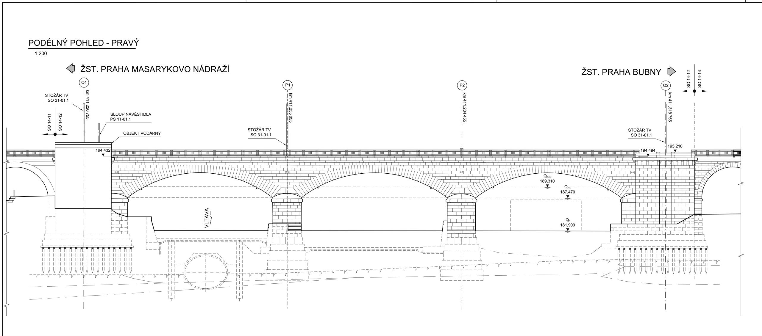Detailed drawing of the viaduct