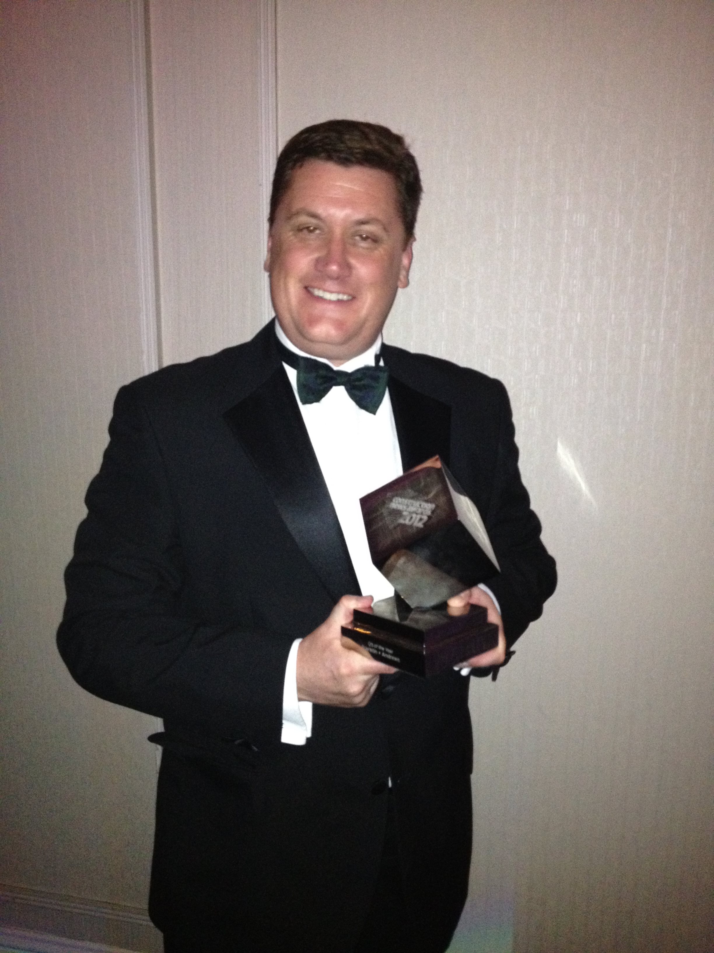 Alasdair accepting the 2012 Construction News Quantity Surveying Practice of the Year Award.